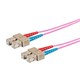 Monoprice Entegrade OM4 Fiber Optic Cable, SC/SC, Multi Mode, Duplex, 1 Meter (50/125 Type), Purple