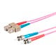 Monoprice Entegrade OM4 Fiber Optic Cable, SC/ST, Multi Mode, Duplex, 1 Meter (50/125 Type), Purple