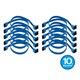 Monoprice 18in SATA 6Gbps Cable with Locking Latch (90-degree to 180-degree), Blue 10-pack