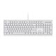 Workstream by Monoprice Brown Switch Full Size Mechanical Keyboard, White