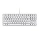 Workstream by Monoprice Brown Switch Tenkeyless Mechanical Keyboard, White