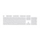 Monoprice Double Shot Keycaps for Workstream Mechanical Keyboards, 104-Key Set, White