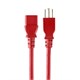 Monoprice 6ft 18AWG Red Power Cord Cable with 3 Conductor PC Power Connector Socket, 10A (NEMA 5-15P to IEC 60320 C13)