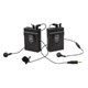 2.4GHz Wireless Lavalier Microphone System with Hip Clips Camera Shoe Mount and 2 earbuds for 2-way com (Open Box)