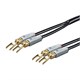 Monolith by Monoprice 14AWG Oxygen Free Copper Multi-Strand Conductors PE Insulated Speaker Wire with Gold Plated Spade Connectors, 10ft - Pair