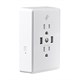 STITCH by Monoprice Wireless Smart Plug Wall Outlet with 2 Receptacles 15A, 2 USB Ports 4.8A, Night Light, No Hub Required, Works with Alexa and Google Home