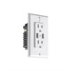 STITCH by Monoprice Wireless Smart In-Wall Outlet with 2 Receptacles 15A, 2 USB Ports 2.4A, No Hub Required, Works with Alexa and Google Home