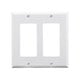 2-Gang Décor Wall Plate, White