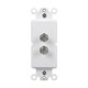Décor Insert with 2 F Couplers, White