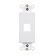 Décor Insert for Keystone, 1 Hole, White