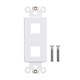 Décor Insert for Keystone, 2 Hole, White