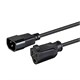 Monoprice Desktop Computer Power Cord - IEC 60320 C14 to NEMA 5-15R, 18AWG, 10A, SVT, 125V, Black, 2ft