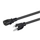 Monoprice Desktop Computer Power Cord - NEMA 5-15P to IEC 60320 C13, 14AWG, 15A, SJT, 125V, Black, 12ft