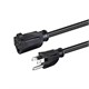 Monoprice Extension Cord - NEMA 5-15P to NEMA 5-15R, 18AWG, 10A, SVT, 120V, Black, 1ft