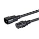 Monoprice Heavy Duty Power Cable - IEC 60320 C14 to IEC 60320 C15, 14AWG, 15A, SJT, 100-250V, Black, 2ft