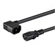 Monoprice Right Angle Power Cord - Right Angle IEC 60320 C14 to IEC 60320 C13, 14AWG, 15A, SJT, 100-250V, Black, 6ft