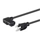 Monoprice Right Angle Power Cord - NEMA 5-15P to Right Angle IEC 60320 C13, 18AWG, 10A, SVT, 125V, Black, 14ft