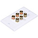 High Quality Banana Binding Post Two-Piece Inset Wall Plate for 3 Speakers - Coupler Type