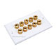 High Quality Banana Binding Post Two-Piece Inset Wall Plate for 5 Speakers - Coupler Type