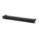 Monoprice 48 Port Cat6 UTP Patch Panel, 1U, Horizontal 180°, Dustproof Cover, with Wire Support Bar