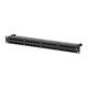 Monoprice 48 Port Cat5e UTP Patch Panel, 1U, Horizontal 180°, No Dustproof Cover, with Wire Support Bar