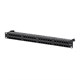 Monoprice 48 Port Cat6 UTP Patch Panel, 1U, Horizontal 180°, No Dustproof Cover, with Wire Support Bar