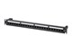 Monoprice 24 Port Cat5e UTP Patch Panel, 1U, Toolless, Rotary Type, with Wire Support Bar