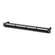 Monoprice 24 Port Cat6 UTP Patch Panel, 1U, Toolless, Rotary Type, with Wire Support Bar
