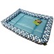 Pet Crate Bed Water Resistant Detachable Washable for Dogs and Cats Blue 22x16x3