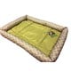Pet Crate Bed Water Resistant Detachable Washable for Dogs and Cats Green 26" x 20" x 3"