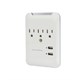 Monoprice 3 Outlet Power Surge Protector Wall Tap w/ 2 USB Ports 3.4A - 540 Joules (Open Box)