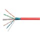 Monoprice Cat6A Ethernet Bulk Cable - Solid, 550Mhz, FTP, CMR, Riser Rated, Pure Bare Copper Wire, 10G, 23AWG, No Logo, 1000ft, Red (Open Box)