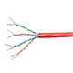 Monoprice Cat6A Ethernet Bulk Cable - Solid, 550Mhz, UTP, CMR, Riser Rated, Pure Bare Copper Wire, 10G, 23AWG, No Logo, 1000ft, Red (Open Box)
