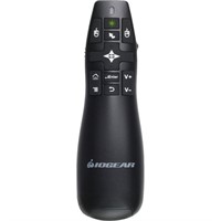 IOGEAR GreenPoint Pro - 2.4GHz Gyroscopic Presentation Mouse w/ Laser Pointer - Laser - Wireless - Radio Frequency - USB 2.0 - Computer