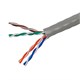Monoprice Cat5e Ethernet Bulk Cable - Solid, 350Mhz, UTP, CMR, Riser Rated, Pure Bare Copper Wire, 24AWG, No Logo, 1000ft, Gray (Open Box)