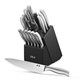 DEIK Classic Stainless Steel with Wooden Block 16 Piece Knife Set (refurbished)