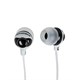 Monoprice Button Design Noise Isolating Earbuds Headphones - Black & White (Open Box)
