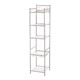 Mainstays 5 Shelf Tower with Liner - kitchen living room office storage organizer - Satin Nickel 13" x 13" x 61.5"(Limit 20 per Customer)
