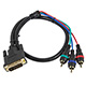2ft DVI-I to 3 RCA Component Video Cable (DVI-I - 3-RCA)