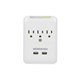 Monoprice 3 Outlet Power Surge Protector Wall Tap w/ 2 USB Ports - 540 Joules (Open Box)
