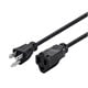 Monoprice Extension Cord - NEMA 5-15P to NEMA 5-15R, 16AWG, 13A, 3-Prong, Black, 2ft