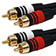 1.5ft Premium 2 RCA Plug/2 RCA Plug M/M 22AWG Cable - Black