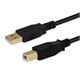 USB-A to USB-B 2.0 Cable - 28/24AWG, Gold Plated, Black, 6ft