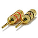Monoprice 1 PAIR OF High-Quality Gold Plated Speaker Pin Plugs, Pin Crimp Type