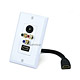 HDMI, Component Video, and S/PDIF (Toslink) Digital Optical Audio Coupler Wall Plate