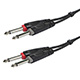 Monoprice 1.5 Meter (5ft) Dual 1/4inch TS Male Instrument Cable