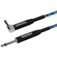 Monoprice Cloth Series 1/4-inch TS Guitar/Instrument Cable with One Right Angle Connector, 10ft Blue