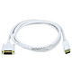 Monoprice 6ft 28AWG DisplayPort to DVI Cable - White