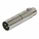 3-Pin Male to 5-Pin Female DMX Converter