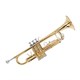 Accento Gold Lacquer Brass Bb Trumpet with Cupronickel Valves, Case, Cloth, and Gloves